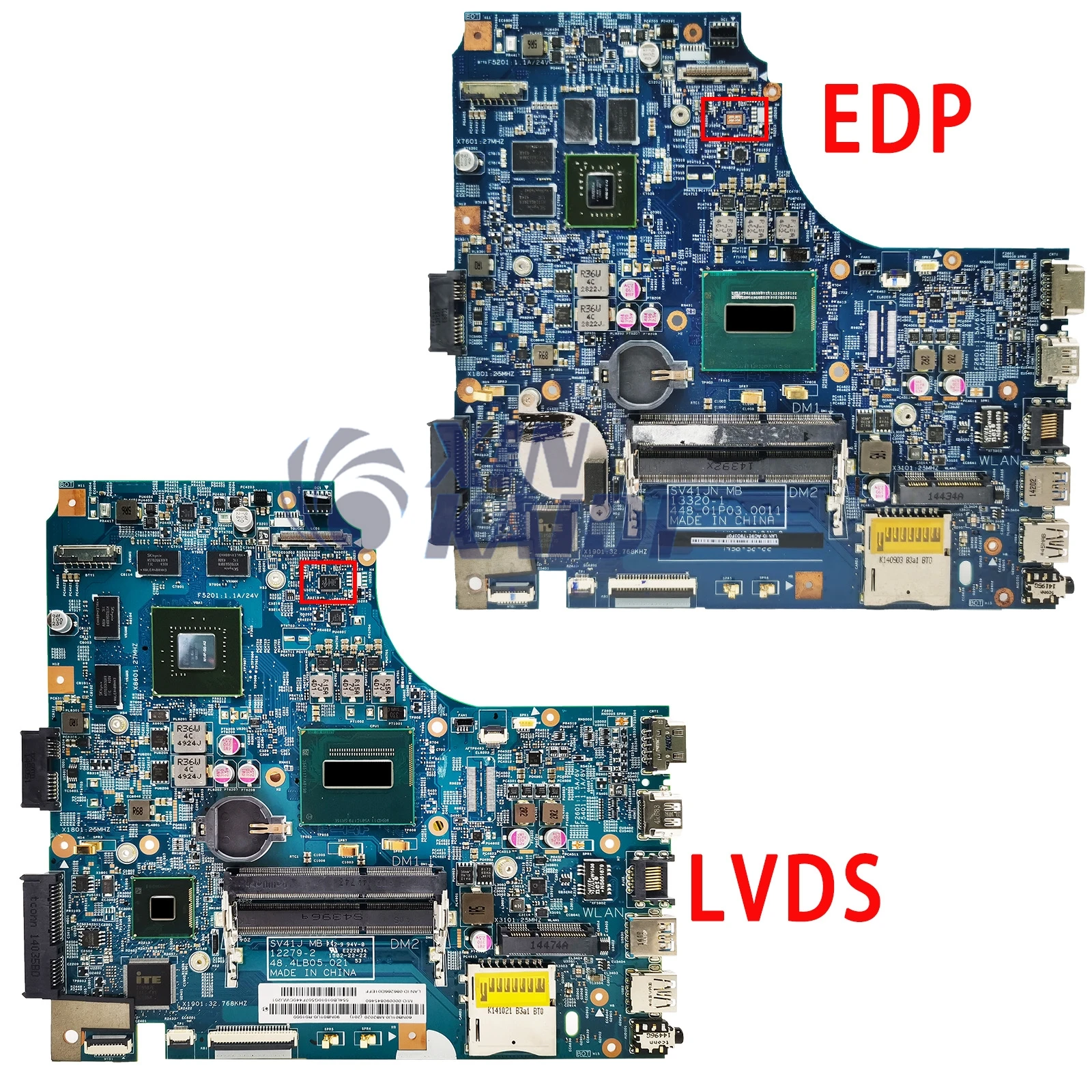 SV41JN 13320-1 12279-2 X450JB Mainboard For ASUS X450 X450JN X450JF Laptop Motherboard I5/I7-4th CPU EDP or LVDS  100% Test