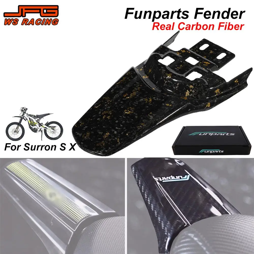 

Funparts Rear Fender Carbon Fiber Motorcycles Accessories Mudguard For Surron Sur Ron Lightbee Light Bee X S L1E Electric Bike