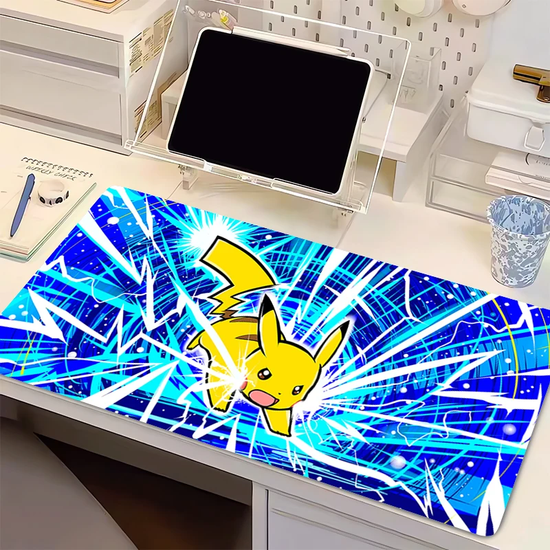 Tapis de souris en caoutchouc naturel, Pokemon Pikachu XXL, tapis de clavier pour Gamer, tapis de bureau pour pc, tapis de souris pour ordinateur portable