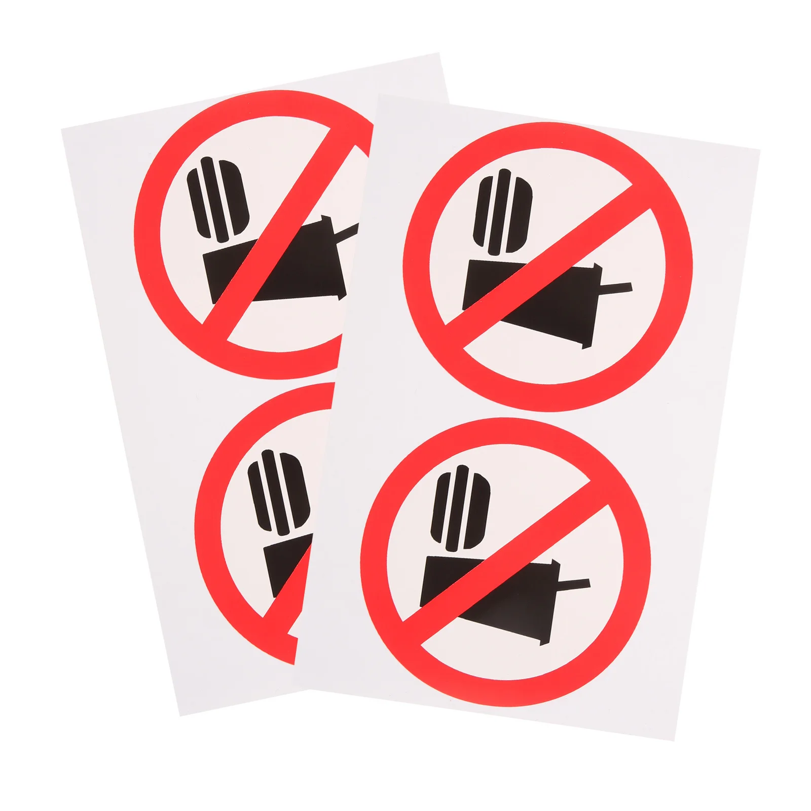 

4Pcs No Outside Food Or Drink Sign Waterproof Adhesive Warning Label for Office Store Warehouse Wall Door No Food Or Drink Sign