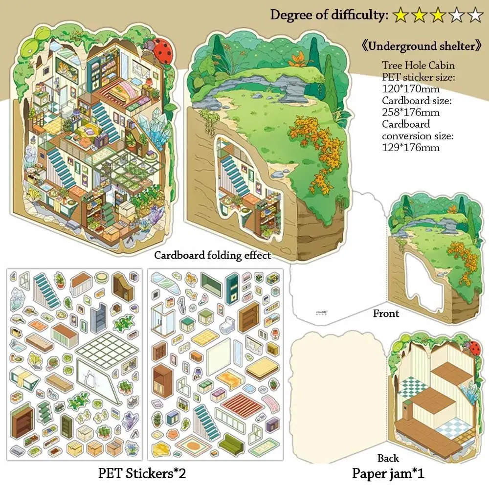 My Cabin Series 7.0 Miniature Collection Stickers PET Sticker Paper Scrapbooking Material DIY Handbook Stickers DIY