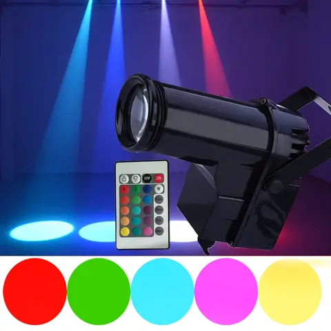 10W RGB Beam Pinspot Light Disco Ball Spot Light Mirror Ball Spotlight Stage Lighting Fixture For KTV Bar Nightclub Party Decor