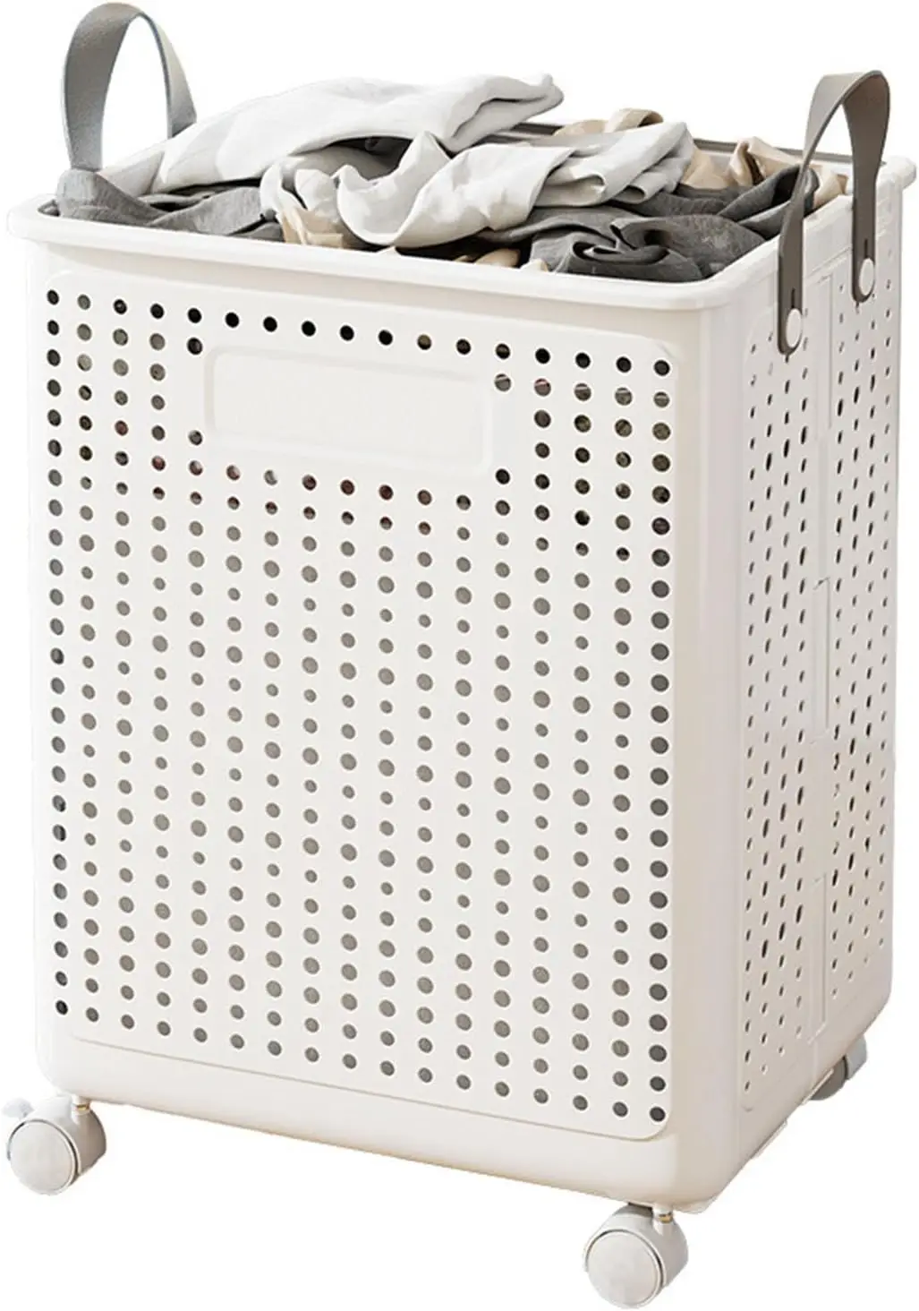 

Collapsible Extral Large Laundry Hamper, Plastic Laundry Basket with Wheels,Suitable for Bathroom