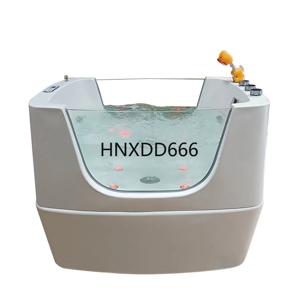 

New Arrival Dog Grooming Pet Bathtub Pet Spa LED Whirlpool Acrylic Bubbles Freestanding Massage Pet Bathtub