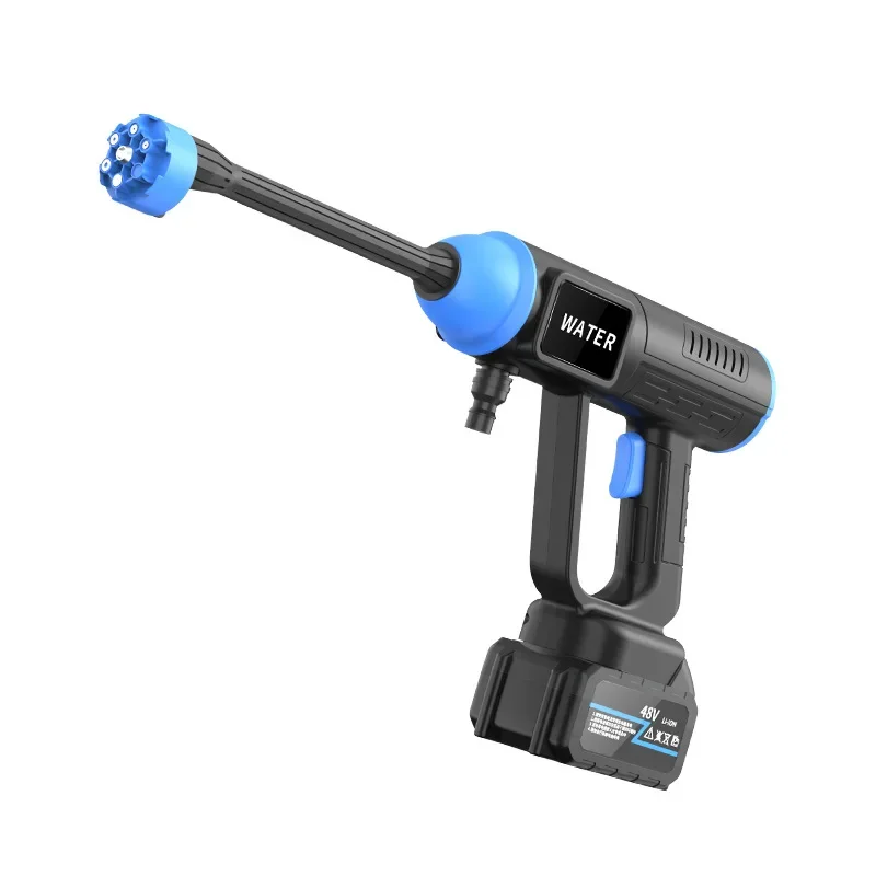 

Durable 8109 New Portable Household Wireless Car Wash Machine for Garden Watering, Handheld High Power High Pressure Water Gun