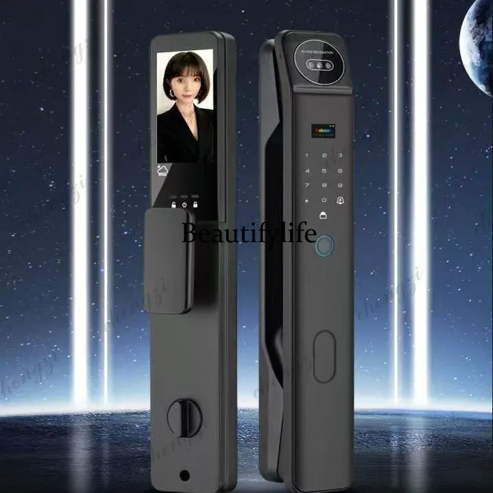 Smart lock facial recognition fingerprint password mobile phone remote smart electronic lock palm print