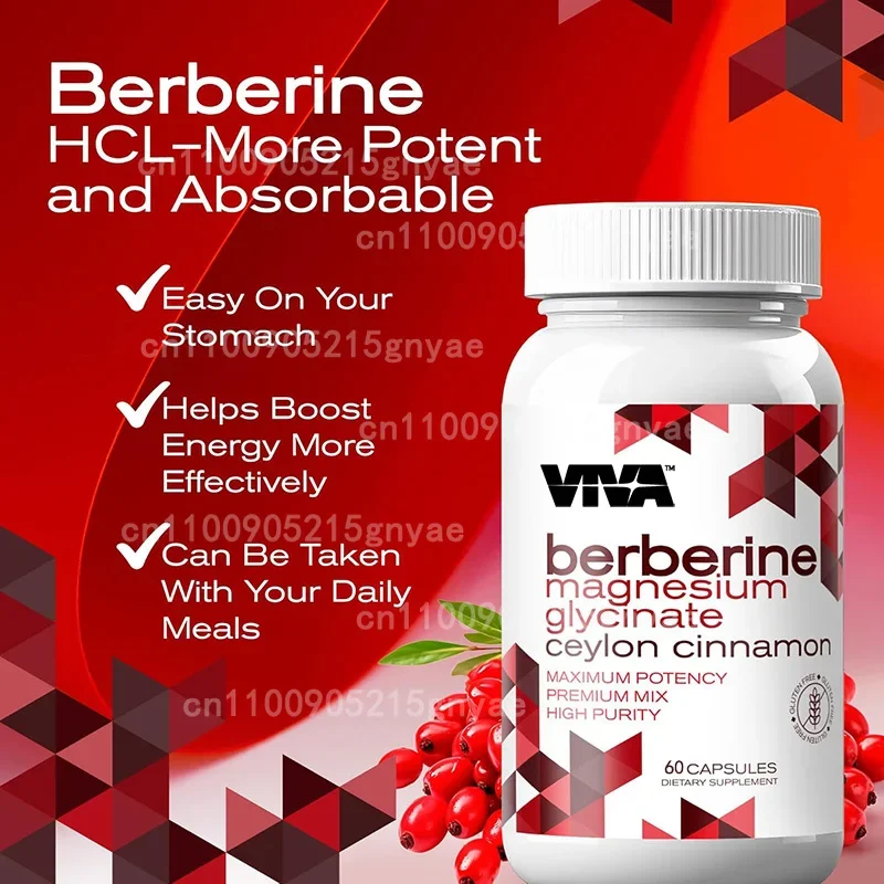 

60 шт. чистые вегетарианские капсулы | Комплекс берберского гидрохлорида и брокколи емкостью 350 мг — улучшает биоэнергетика