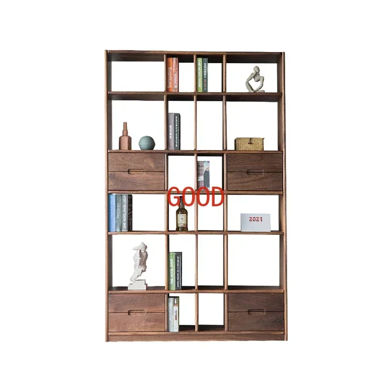 

Скандинавский комбинированный книжный шкаф из массива дерева, японский многоуровневый органайзер для хранения, книжный шкаф, книжный шкаф, мебель LVBC