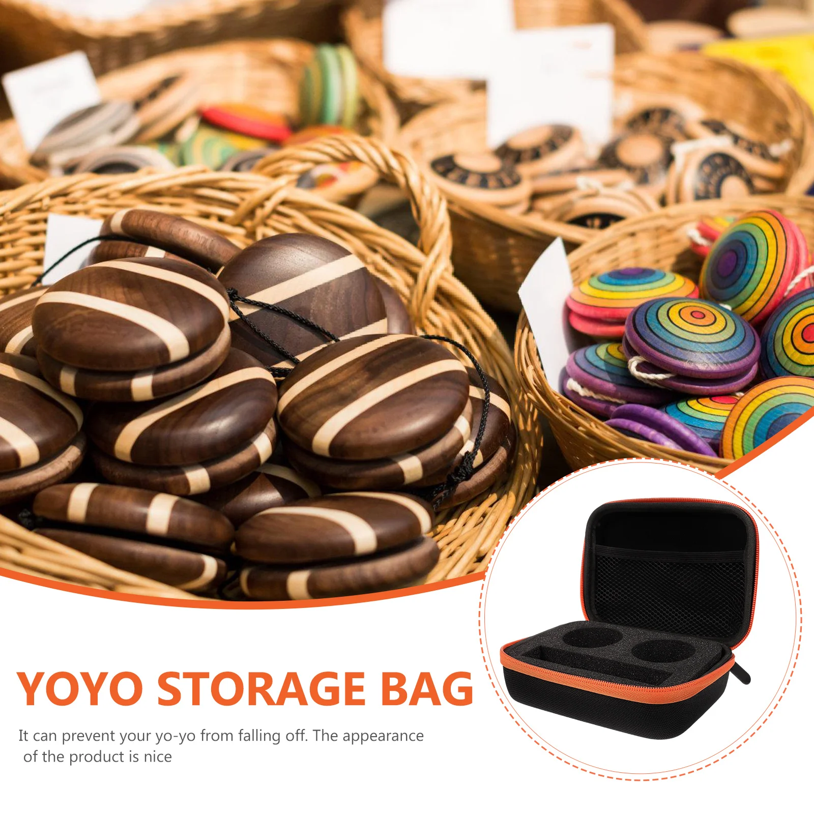 Yo-yo Bag Yoyo Compact Case Mini Carry Ball Storage Holder for Multiple Yoyos Cases Accessories
