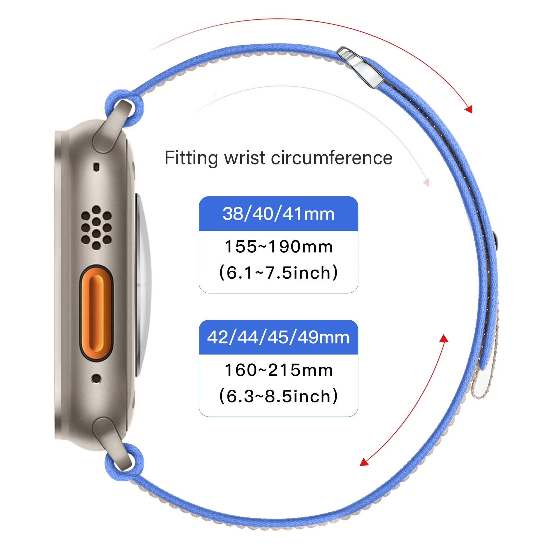 Cinturino in Nylon Trail Loop per Apple Watch Ultra Band 42mm 44mm 40mm 45mm 41mm 38mm 49mm per cinturino iWatch Series Ultra SE 9 8 7 6 5 3