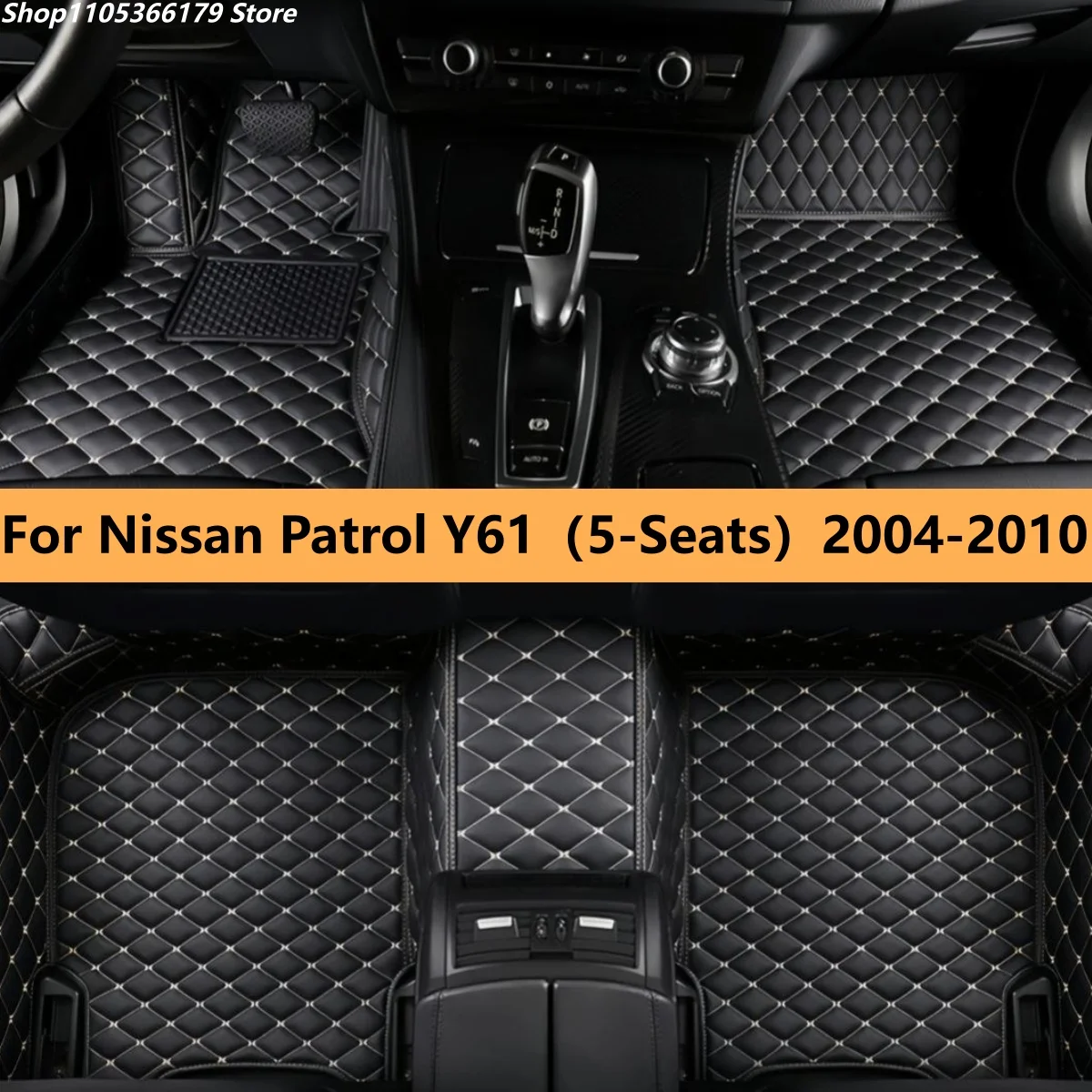 

5 Seats Custom Car Floor Mats Fit For Nissan Patrol Y61 2004 2005 2006 2007 2008 2009 2010 All Weather Waterproof Car Floor Mats