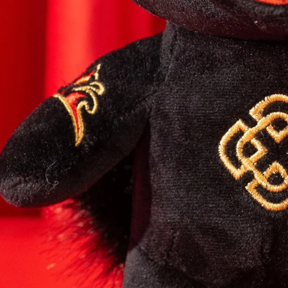 Animal de pelúcia cavalo preto bonito mascote cavalo de pelúcia fofo criativo zodíaco pônei estatueta decoração festiva