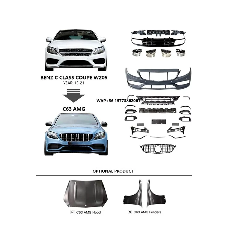 

G Class GLS bach Full Conversion Body Kit Bolt-On Auto Car Side Skirt Front/Rear Bumper Exterior Accessories