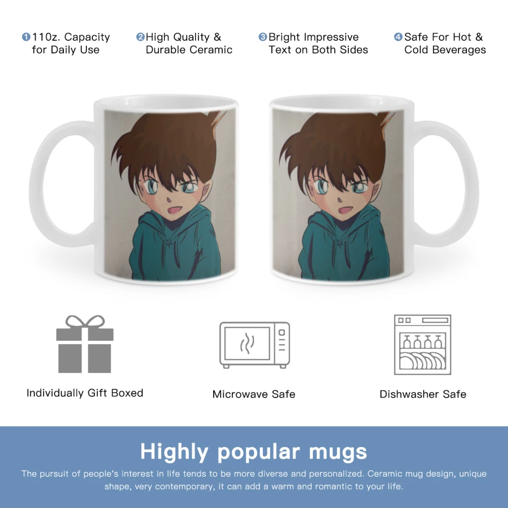 

Custom-Detective-Conan-Free shipping Ceramic Cup Coffee Oatmeal Breakfast Cup Creative Personality Mug