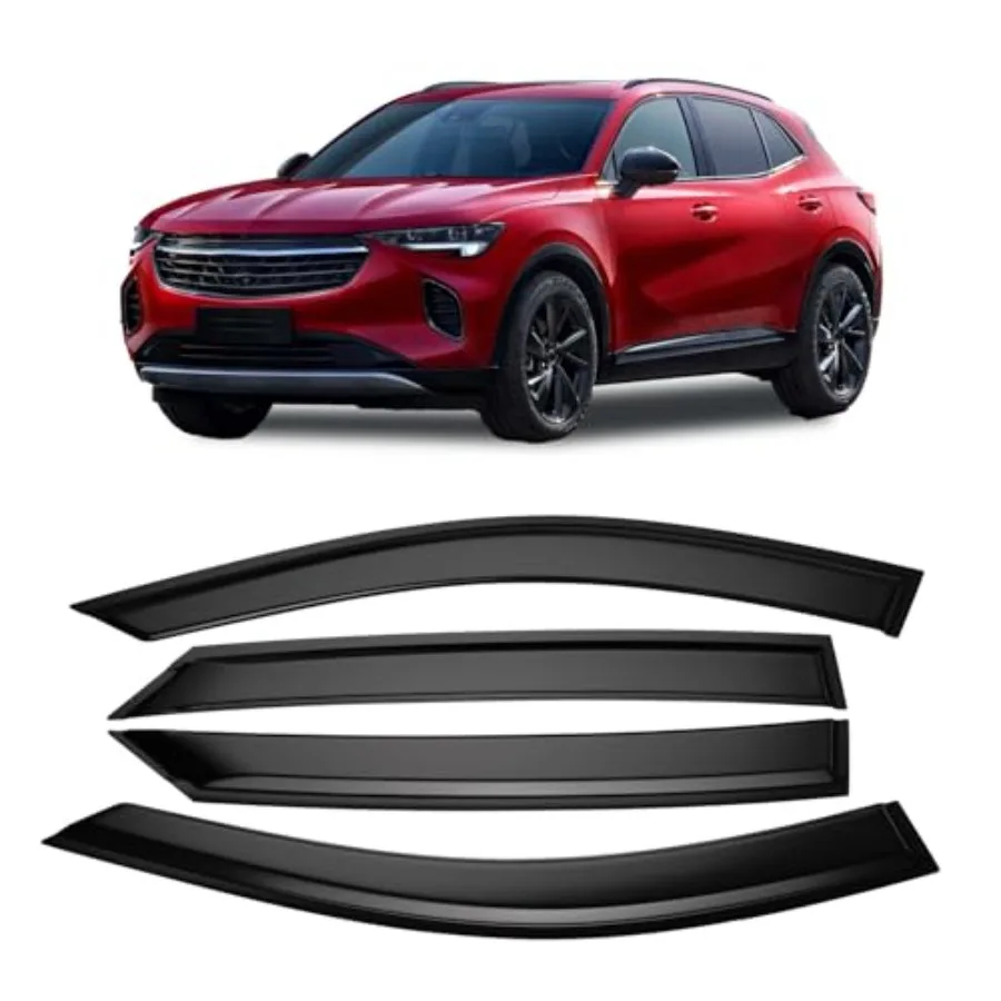 

4pcs Tape-on Side Window Visor Deflector Rain Guard Designed for Buick Envision 2021-2023 Shatterproof Sun Smoke Guard Wind Def