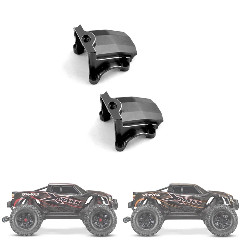 2szt Metalowa osłona przedniego i tylnego mechanizmu różnicowego Osłona skrzyni biegów dla 1/5 Traxxas X-Maxx Xmaxx 6S 8S RC Car Upgrade Parts, 1