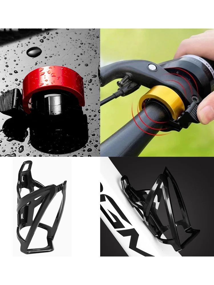 AliExpress NONE Bicycle Bell MTB Bicycle Water Bottle Bracket Horn Alloy Bike Ring Sound Beep Timbre Alarm Cycling Handlebar Bicycle Accessories