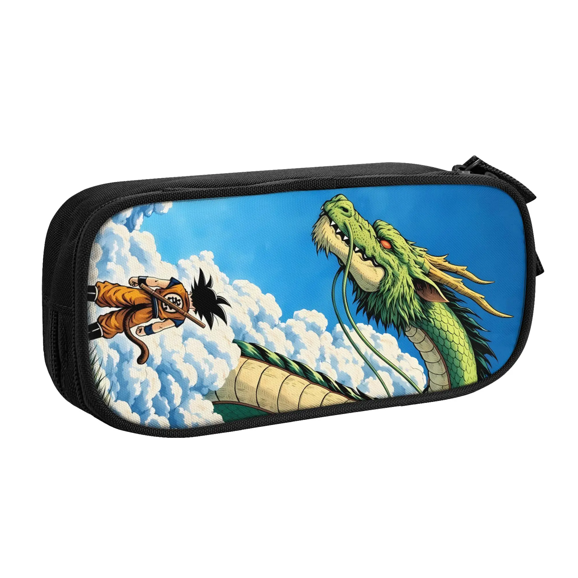 Large Capacity Bags For Child Cartoon Dragonballs Kid Goku Shenron Clouds Sky Print  Estuche Escolar For Boys Gilrs Kids