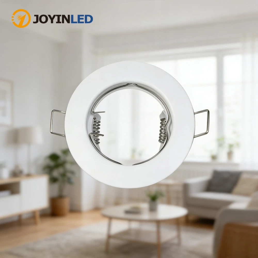 JOYINLED High Quality Round Zinc Alloy LED Lighting Fixture Cut-out 60mm GU10 Frame Recessed Fixture Spot Downlight Housing