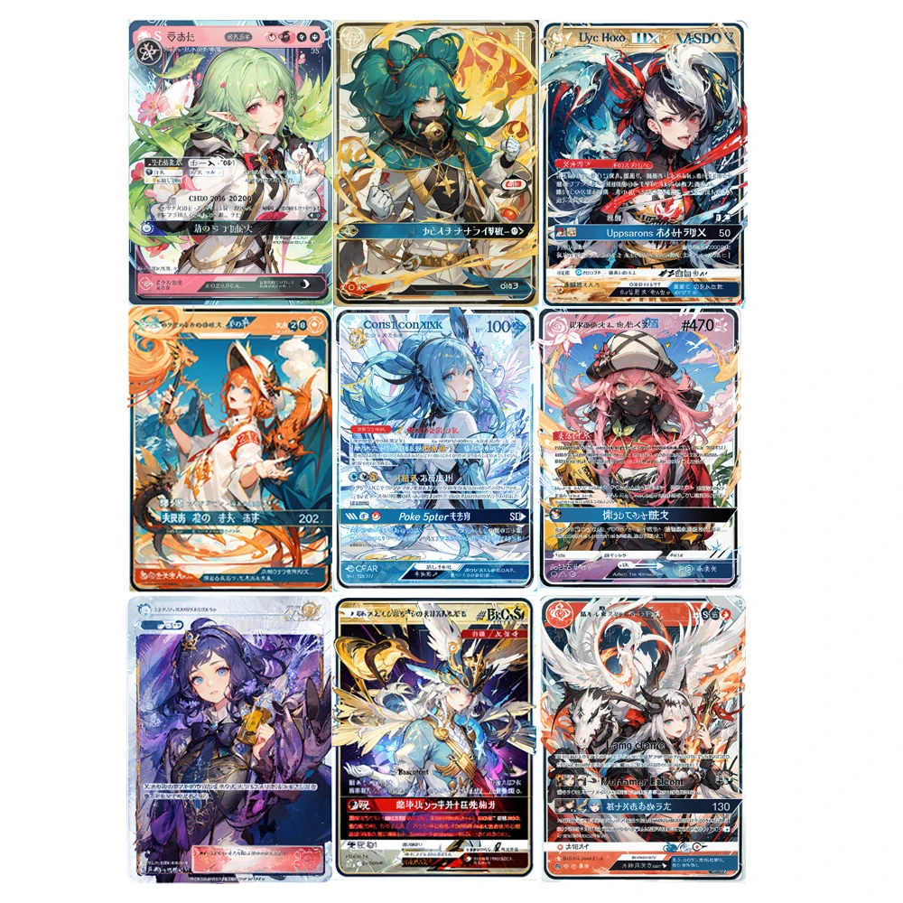 Pokemon Self Made Japanese Version Girlish Classic Single Flat Card Gengar Charizard Game Anime Collection Cards Toys DIY Gifts