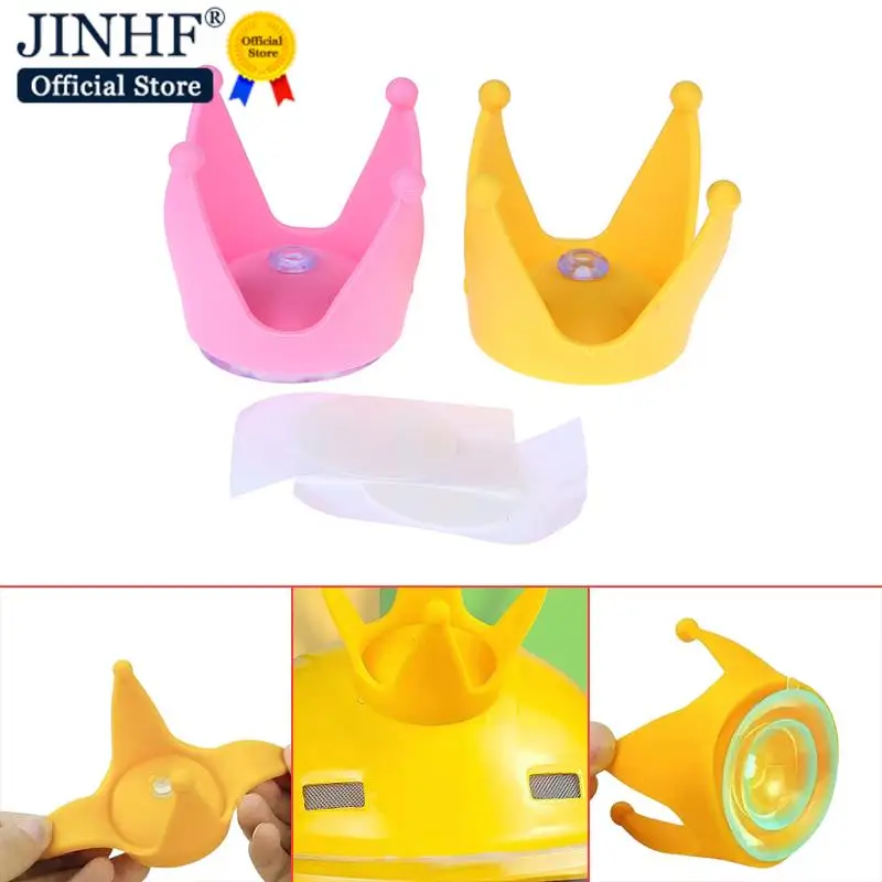 

New 1PC Cute Creative Suction Cup Crown Helmet Decoration motorcycle electric car decoration