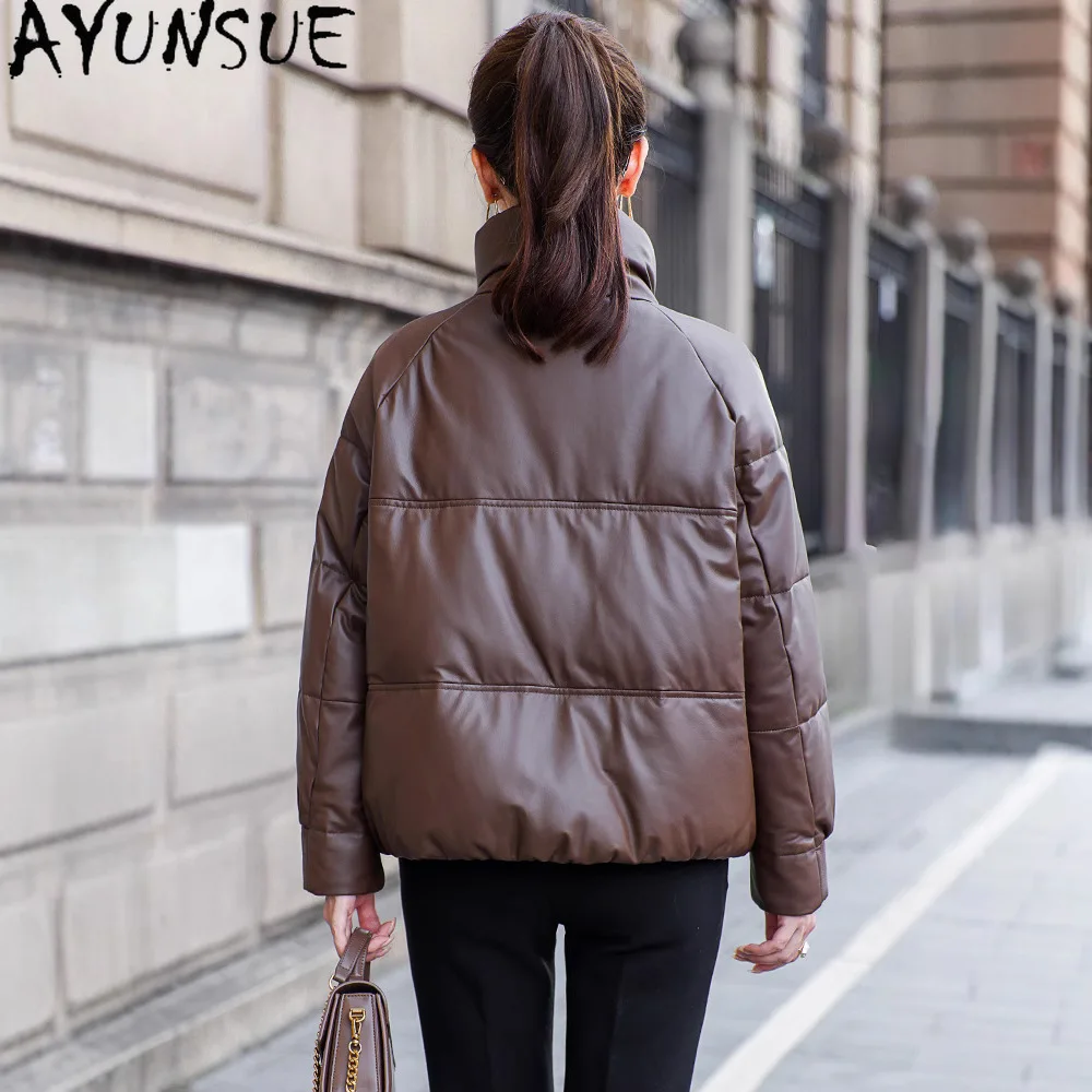 AYUNSUE Sheepskin Genuine Leather Jacket Woman 90% Down Coat Women Winter Clothes Loose Fit New in Outerwears Casaco Feminino