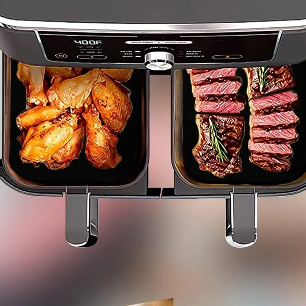 2 шт. силиконовые коврики для аэрофритюрницы, антипригарные вкладыши для корзин для выпечки, силиконовые коврики для духовки и аэрофритюрницы