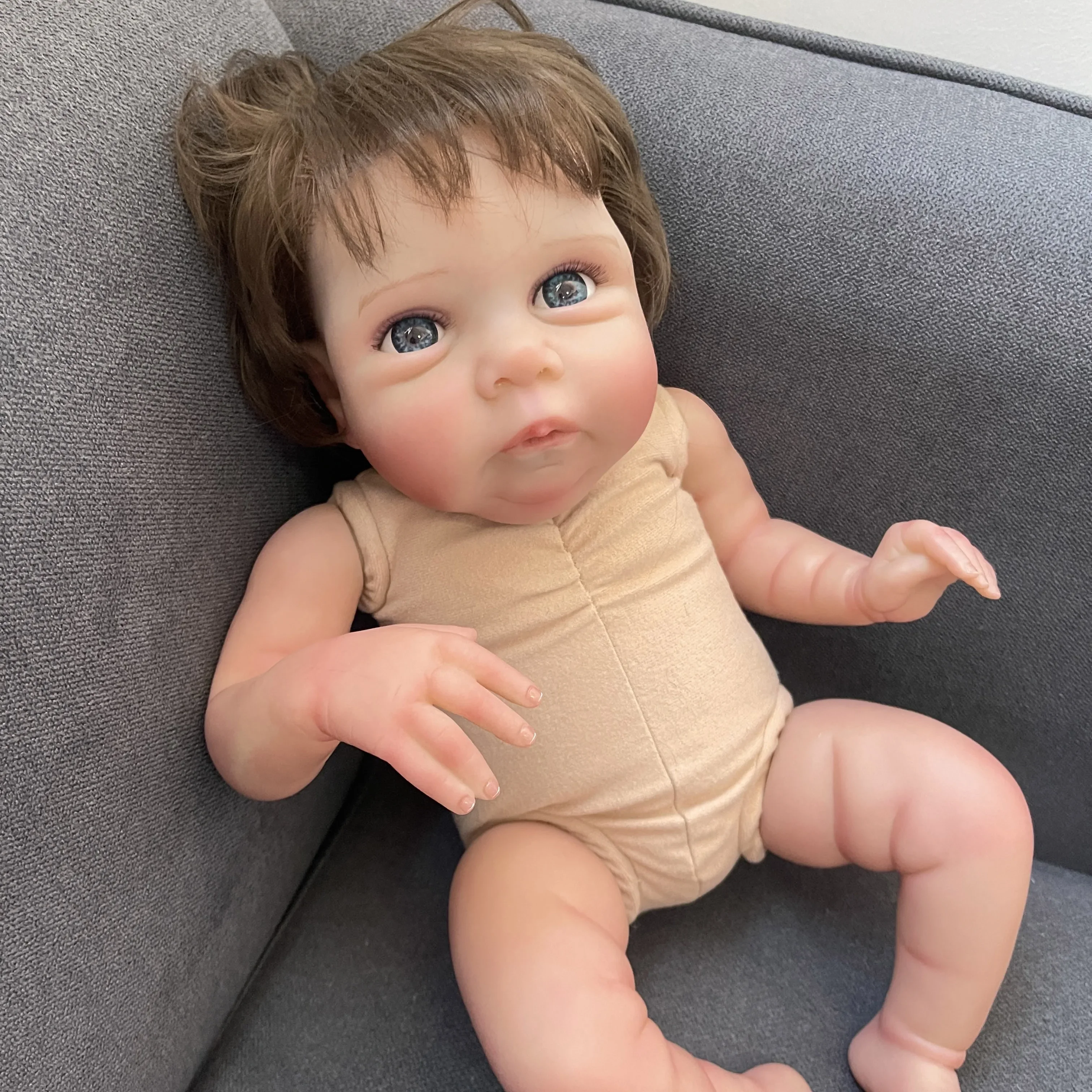 

48CM Miley Newborn Reborn Lifelike Baby Multiple Layers Painting 3D Skin with Visible Veins High Quality for Girls Gift