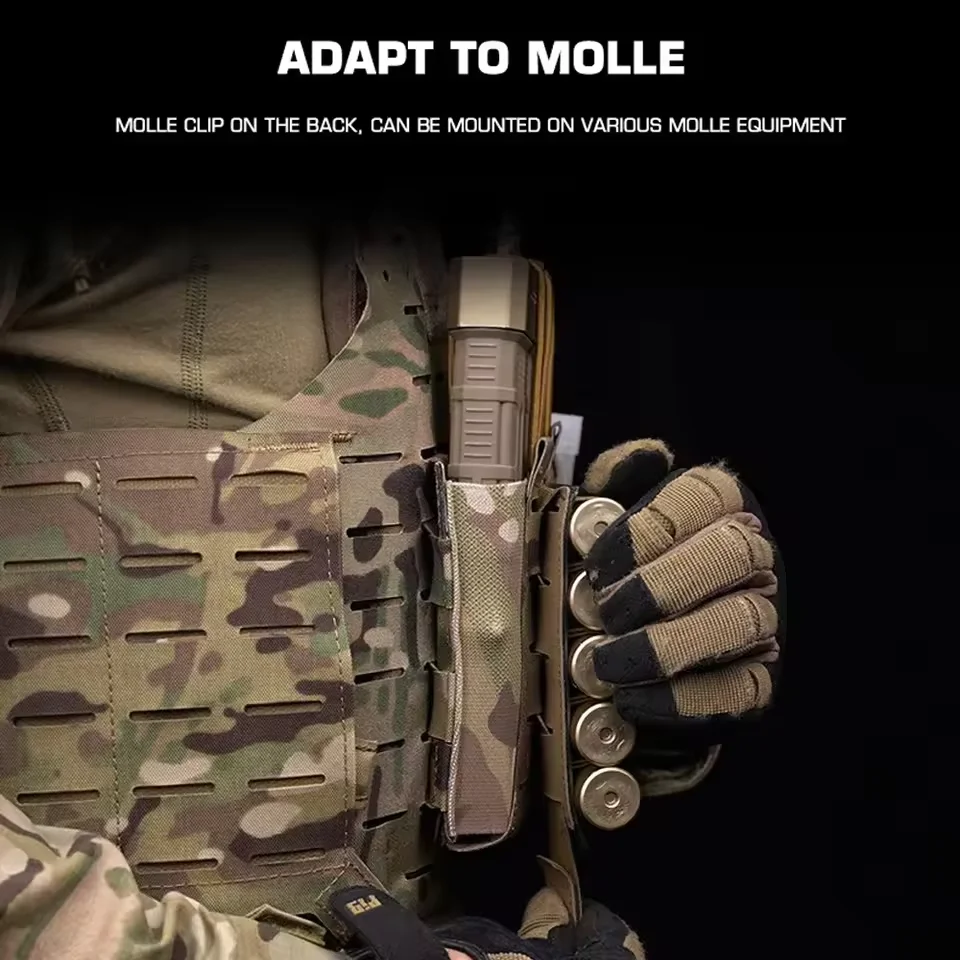 Triple funda táctica elástica portacargadores 5.56 mm – Abierta MOLLE - imagen 4