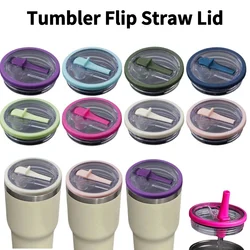 2pcs 40 Oz Tumbler Flip Straw Lid Replacement fit for Stanley Cup Spill Proof Leak Proof with Straw Resistant Tumbler Lids