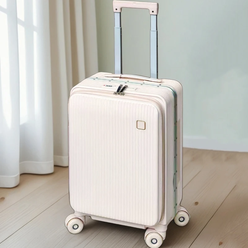 

Чемодан на колесиках с глубоким отделением и передним открытием, 20-дюймовый дорожный чемодан, 28-дюймовый чемодан большой вместимости с USB-портом