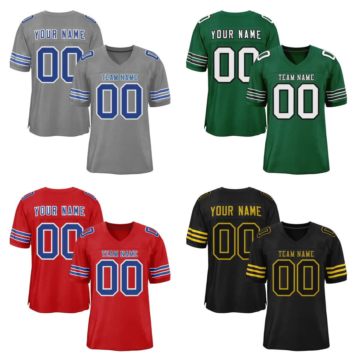 Custom Printed Football Jersey unisex Design Any Name and Number Plus size creative sports jersey