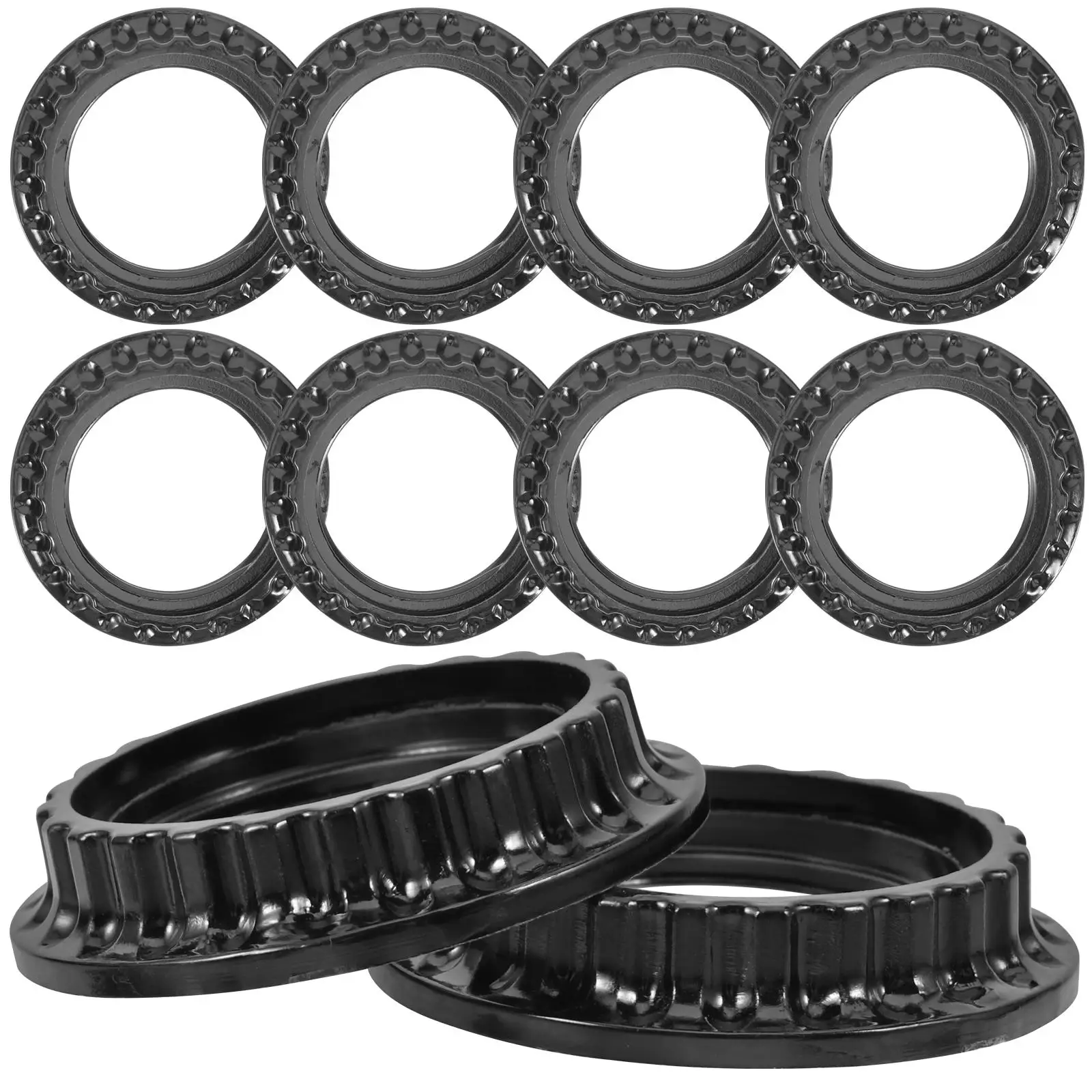 

10 Pcs Bakelite Outer Ring Lamp Parts Holder Lampshades for Table Socket Replacement Collar Plastic Reducer Repair Kit Floor