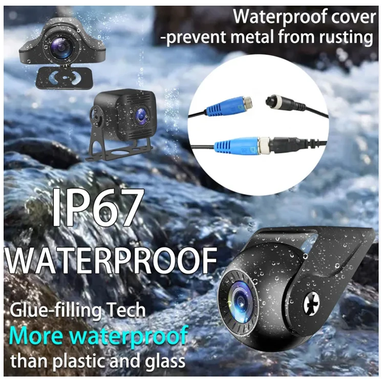 6CH 10.1 بوصة تعمل باللمس سيارة/RV/حافلة/شاحنة نظام AHD مركبة CCTV HD للرؤية الليلية عكس مسجل وقوف السيارات #3