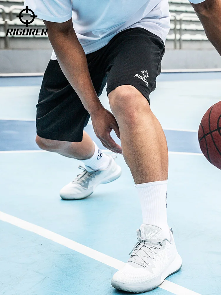 RIGORER spodenki dla mężczyzn do koszykówki Plus rozmiar luźne proste spodenki gimnastyczne treningowe wygodne szorty sportowe do biegania