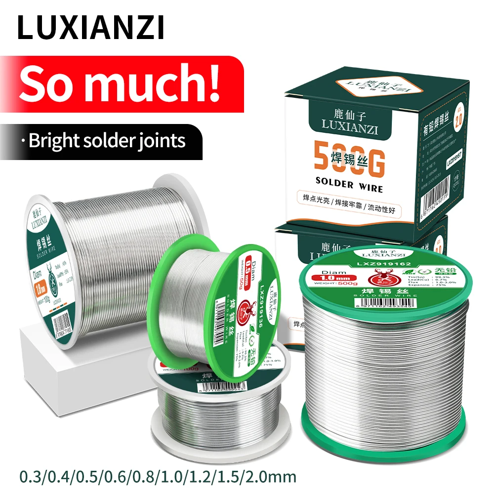 luxianzi fio de solda de alta pureza ferramenta eletronica para solda 500g 63 37 05 06 08 mm 01