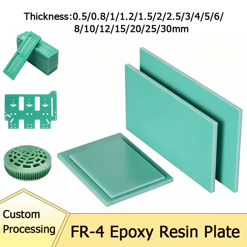 FR-4 Glass Fibre Board Fiberglass Sheet Light-green Epoxy Resin Plate Thickness 0.5-30mm 3D Print
