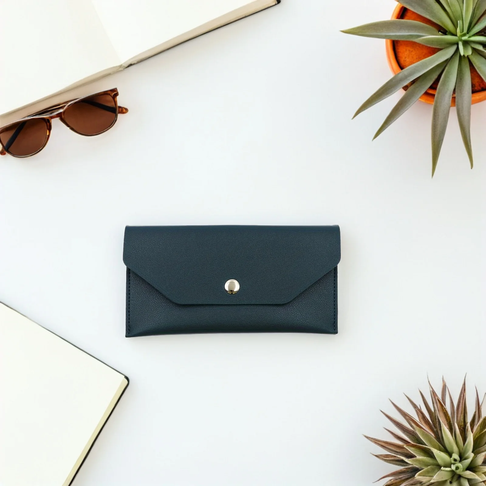 3 قطعة الحقيبة المعدنية حامل تغيير صغير ل إيصالات المفاتيح النقدية قابلة لإعادة الاستخدام الميزانية المغلف المحفظة المنظم المحمولة بطاقة Pu #5