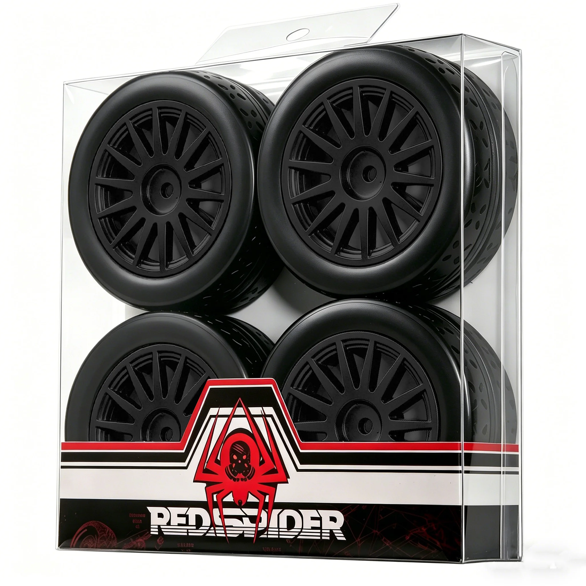 

RED SPIDER 4Pcs 1/10 RC Drift Tires12mm Hex RC Wheels Tires for Tamiya TT01 TT02 XV01 TA06 PTG2 KYOSHO 1/10 Scale RC On-Road Car