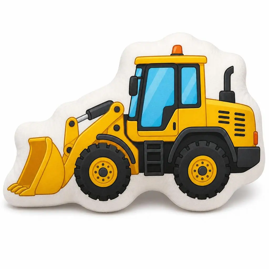 Loader Cartoon Plush Pillow Cushion Funny Stuffed Throw Pillow Home Decor Gift Sofa Bed for Child Bedroom
