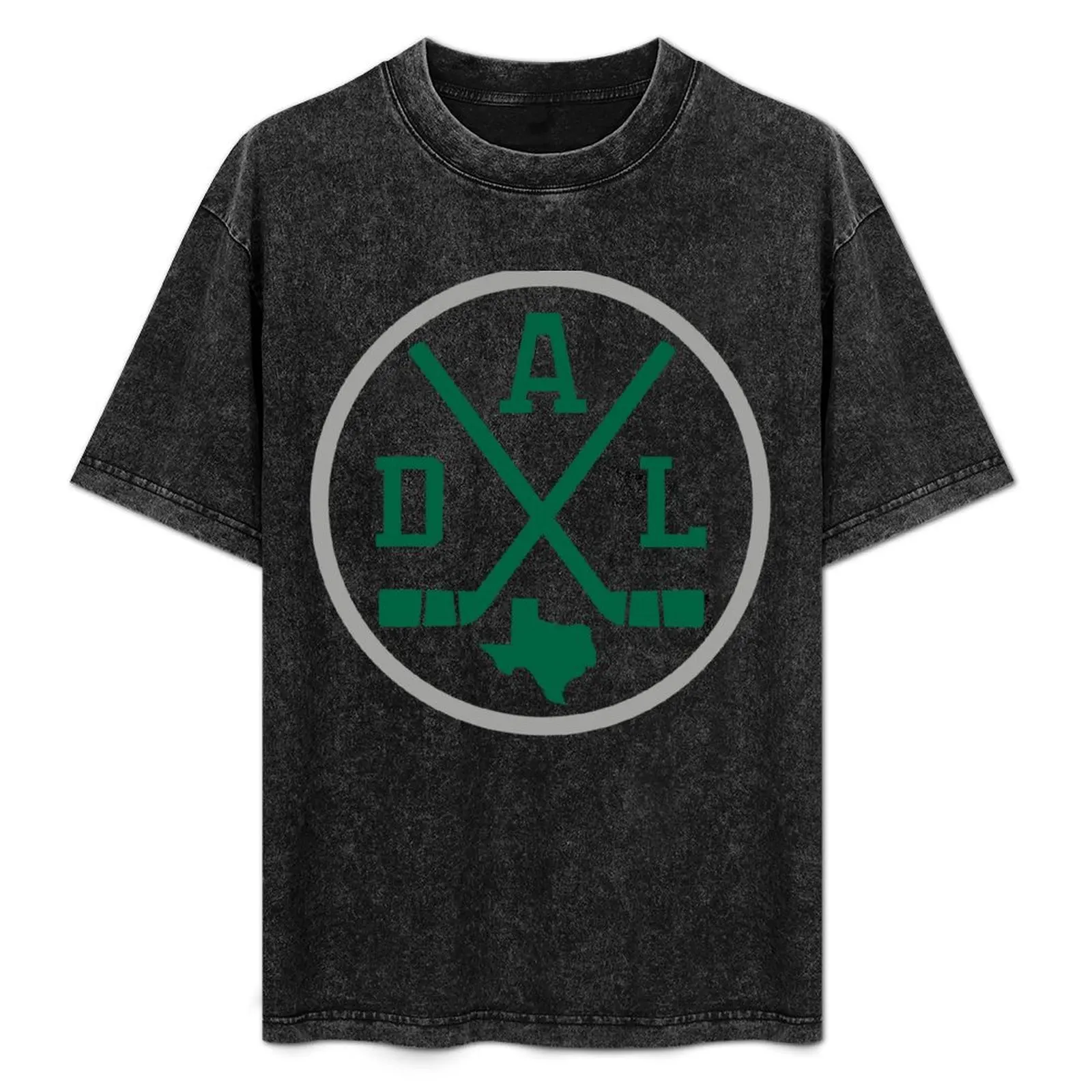

Retro Dallas Hockey Emblem Vintage DAL T-Shirt Basic Regular Fit Casual T-Shirt