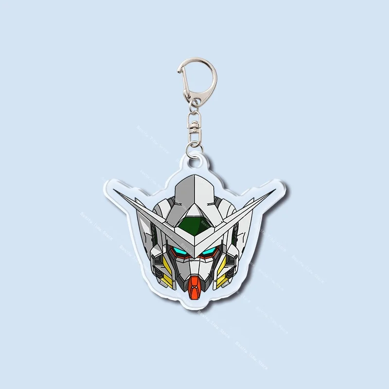 5CM Gundam Acrylic Keychain RX-78 Unicorn Astray Red Frame Robot Head Key Ring Anime Backpack Pendant Fans Collectible Gift - view 3