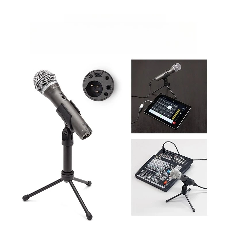 SAMSON Q2U USB Microphone with Built-in Sound Card Professional Audio Book Recording Dubbing Live Streaming Microphone