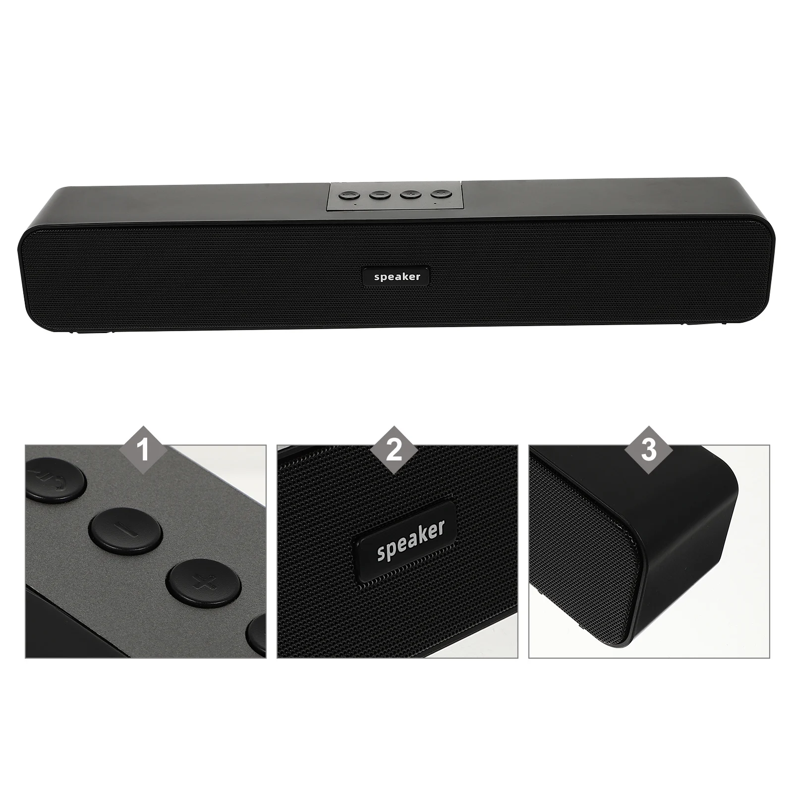 مكبر صوت صغير لاسلكي لشاشة سطح المكتب 4 محركات مكبرات صوت داخلية عالية جهاز صوت محمول #4