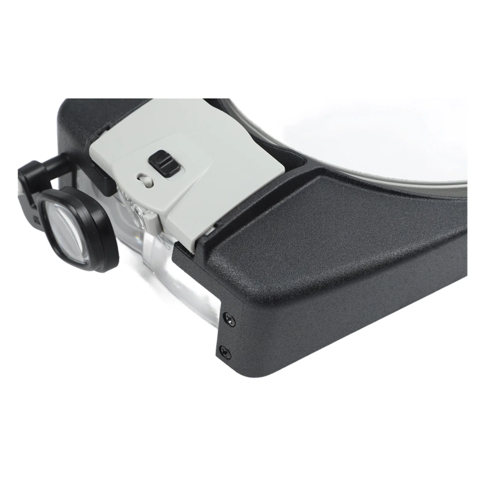 Comfortable Headband Magnifier with Dual Side LED Lights and 1.5x 3x 6x 8x Magnification for Long Duration For Precision Tasks