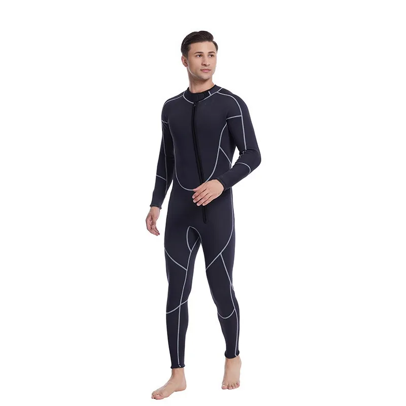 Long Tight Elastic Close-fitting Quick-drying Wetsuit, Men's Breathable One-piece Wetsuit