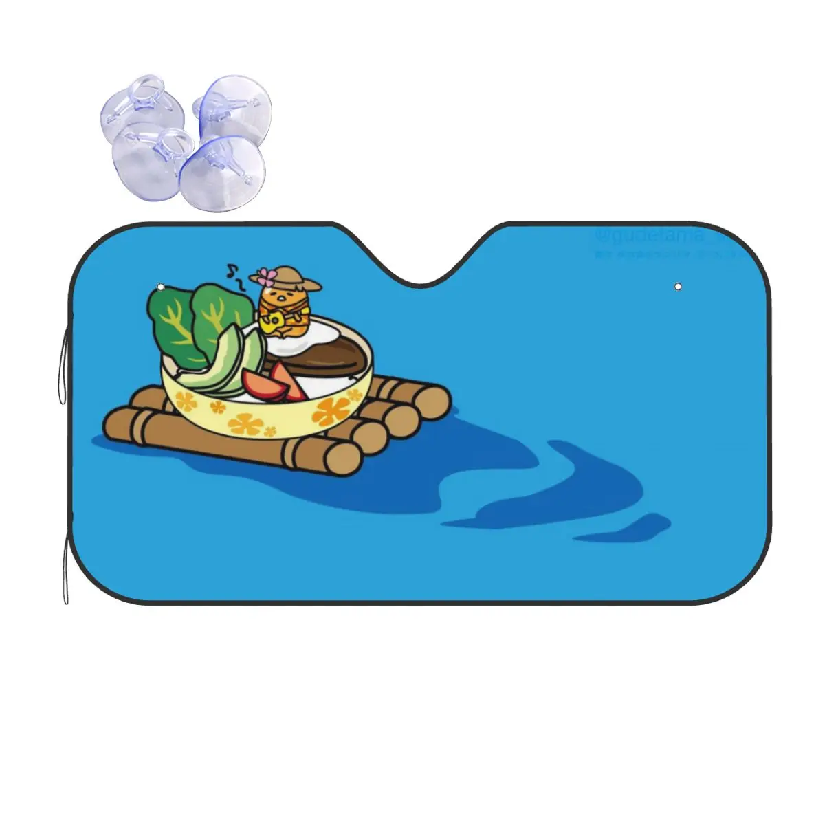 

Custom Anime Gudetama Cartoon Car Windshield Sunshade Foldable Sun Blocker Car Window Shades