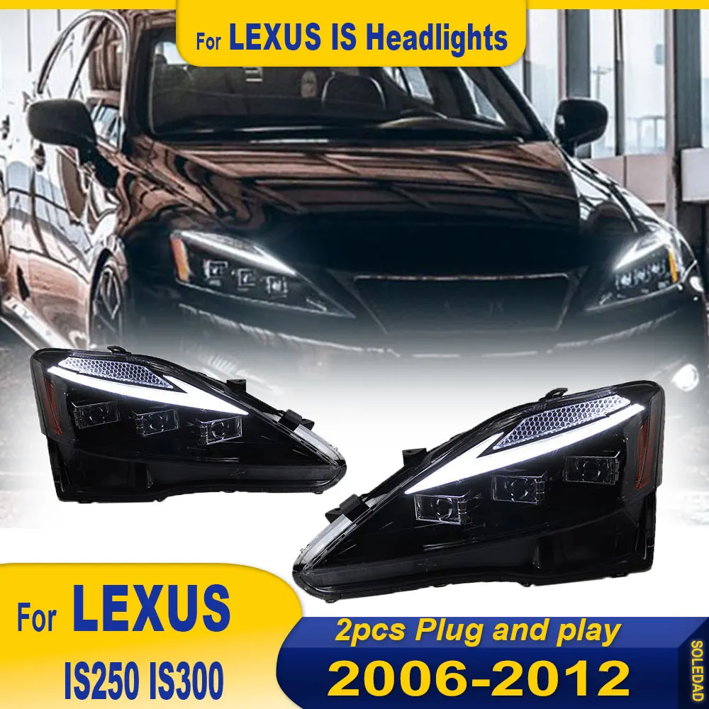 

Фара для Lexus IS250 IS300 Светодиодная фара 2006 2007 2008 2009 2010 2011 2012 Автомобильные фары DRL Сигнальный проектор дальнего света