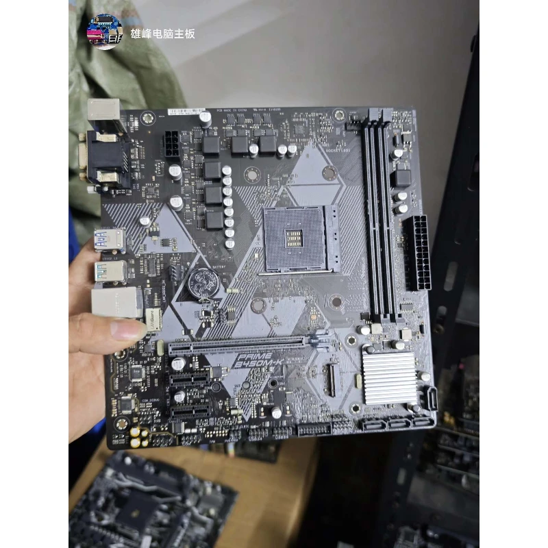 Tarjeta Madre mATX Usada para ASUS PRIME B450M-K AM4 B450 DDR4 M.2 NVMe USB3.1 Gen2 DVI VGA con Luz LED, Protección 5X, en Buen Estado