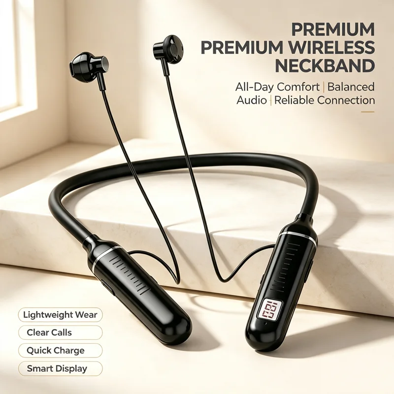 Neue TWS Wireless-Kopfhörer, Bluetooth 5.3-Ohrhörer, magnetischer Nackenbügel, Sport, wasserdicht, Bluetooth-Headset mit Mikrofon, Geräuschunterdrückung